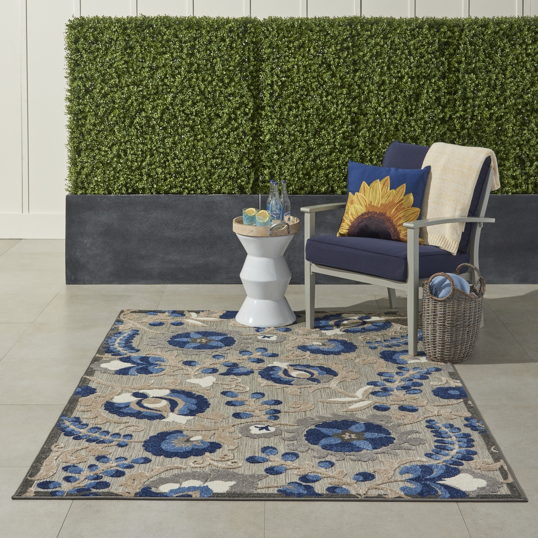 Jaziel Blue 8' x 11' Indoor/Outdoor Rug - Thumbnail - Image 12