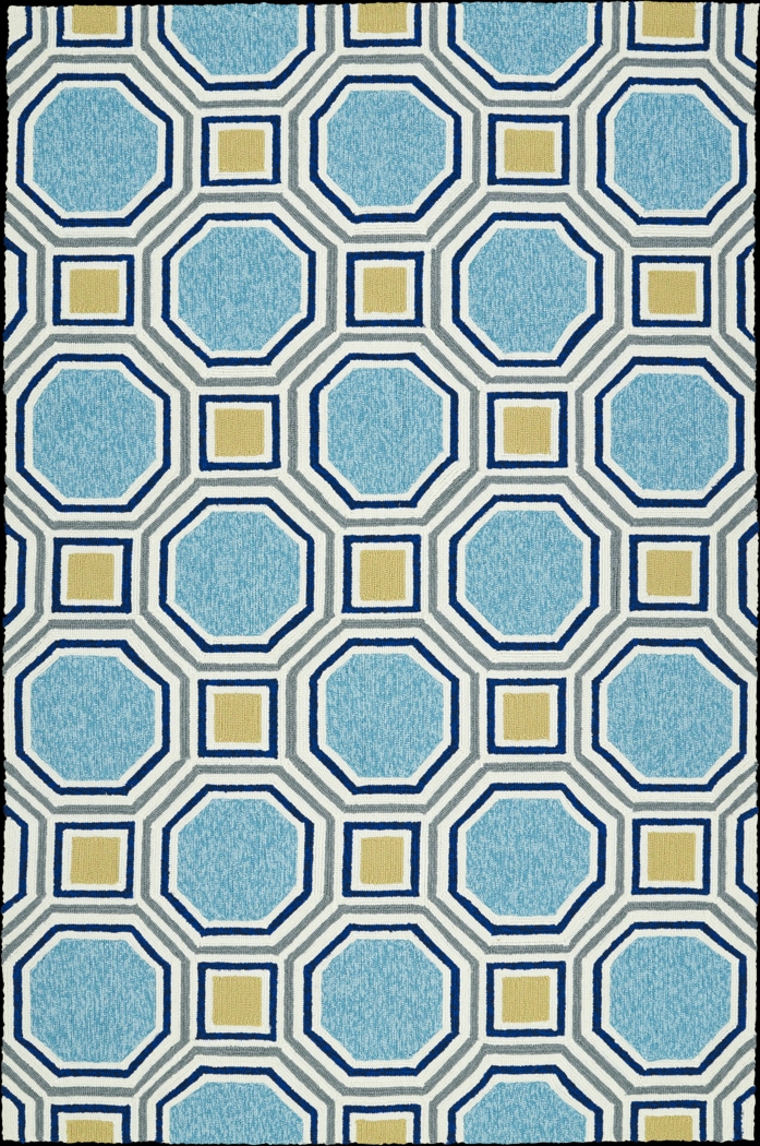 Jazlynn Blue 8' x 10' Indoor/Outdoor Rug - Thumbnail - Image 1