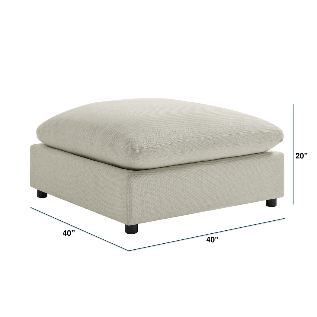 Jazzra I Beige Ottoman - Thumbnail - Image 4