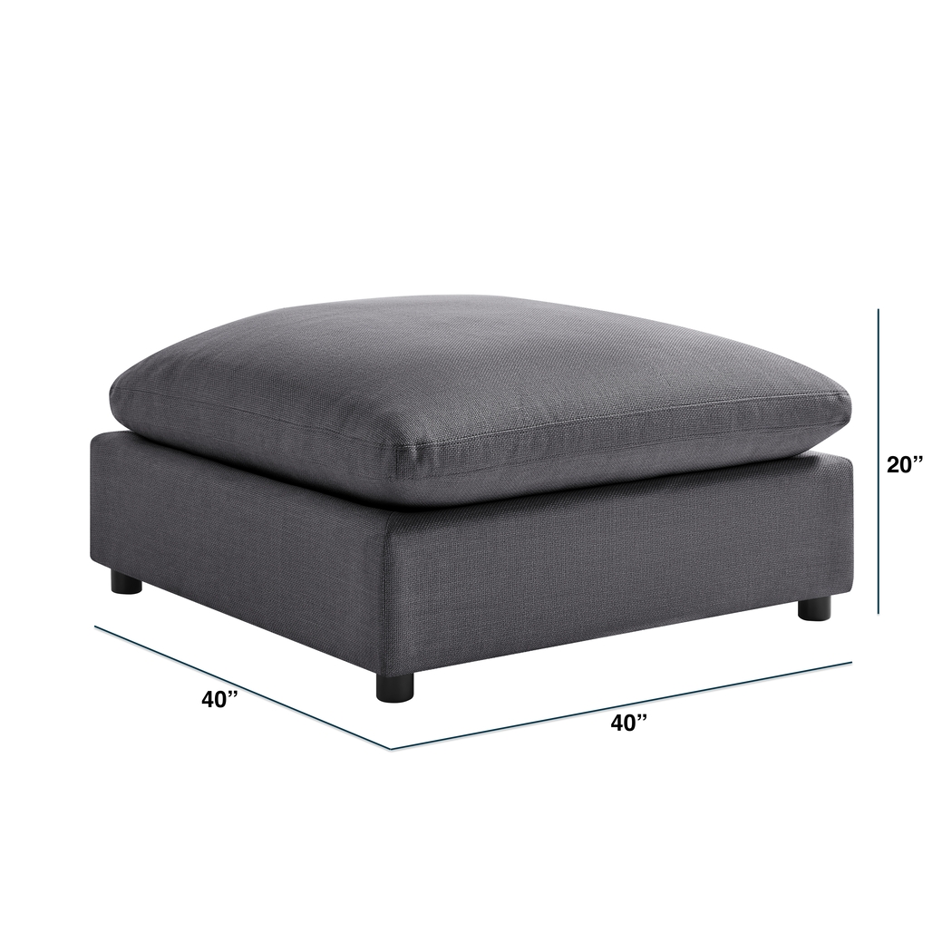 Jazzra I Dark Gray Ottoman - Thumbnail - Image 4