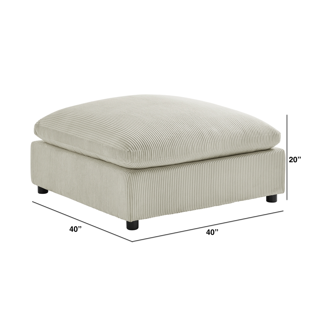 Jazzra II Beige Ottoman - Thumbnail - Image 5