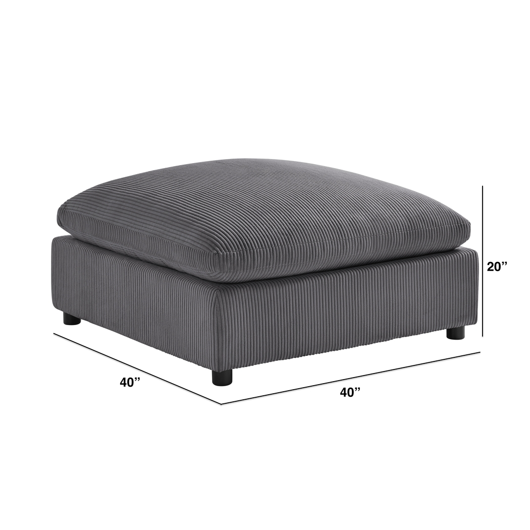 Jazzra II Dark Gray Ottoman - Thumbnail - Image 5