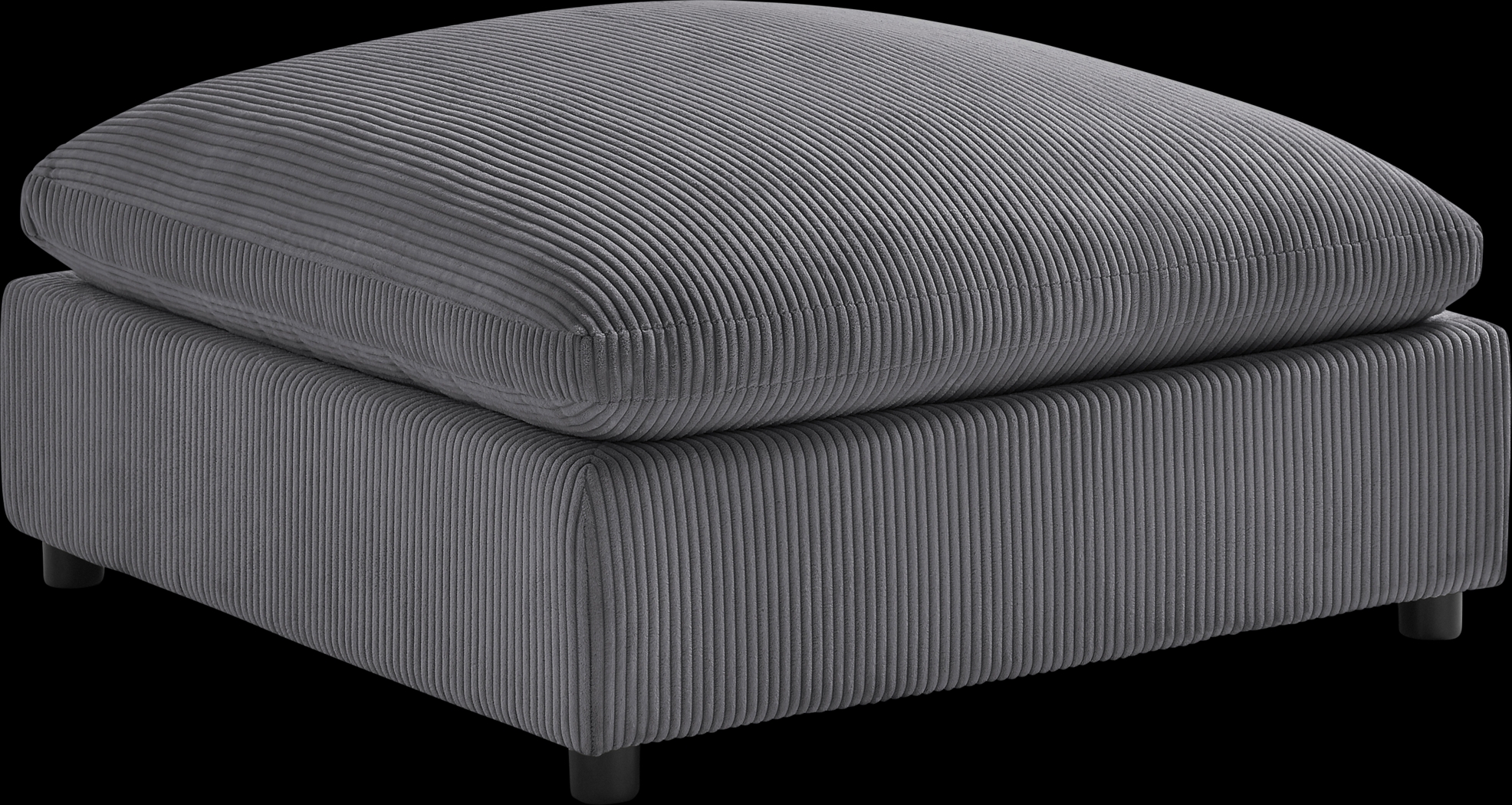 Jazzra II Dark Gray Ottoman - Thumbnail - Image 1