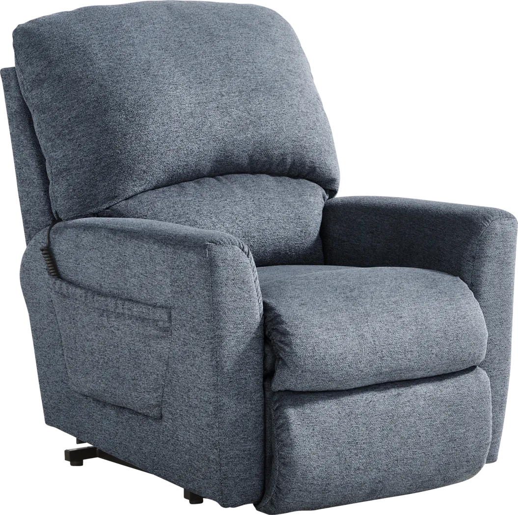 La-Z-Boy Jean Blue Dual Power Lift Recliner - Thumbnail - Image 3