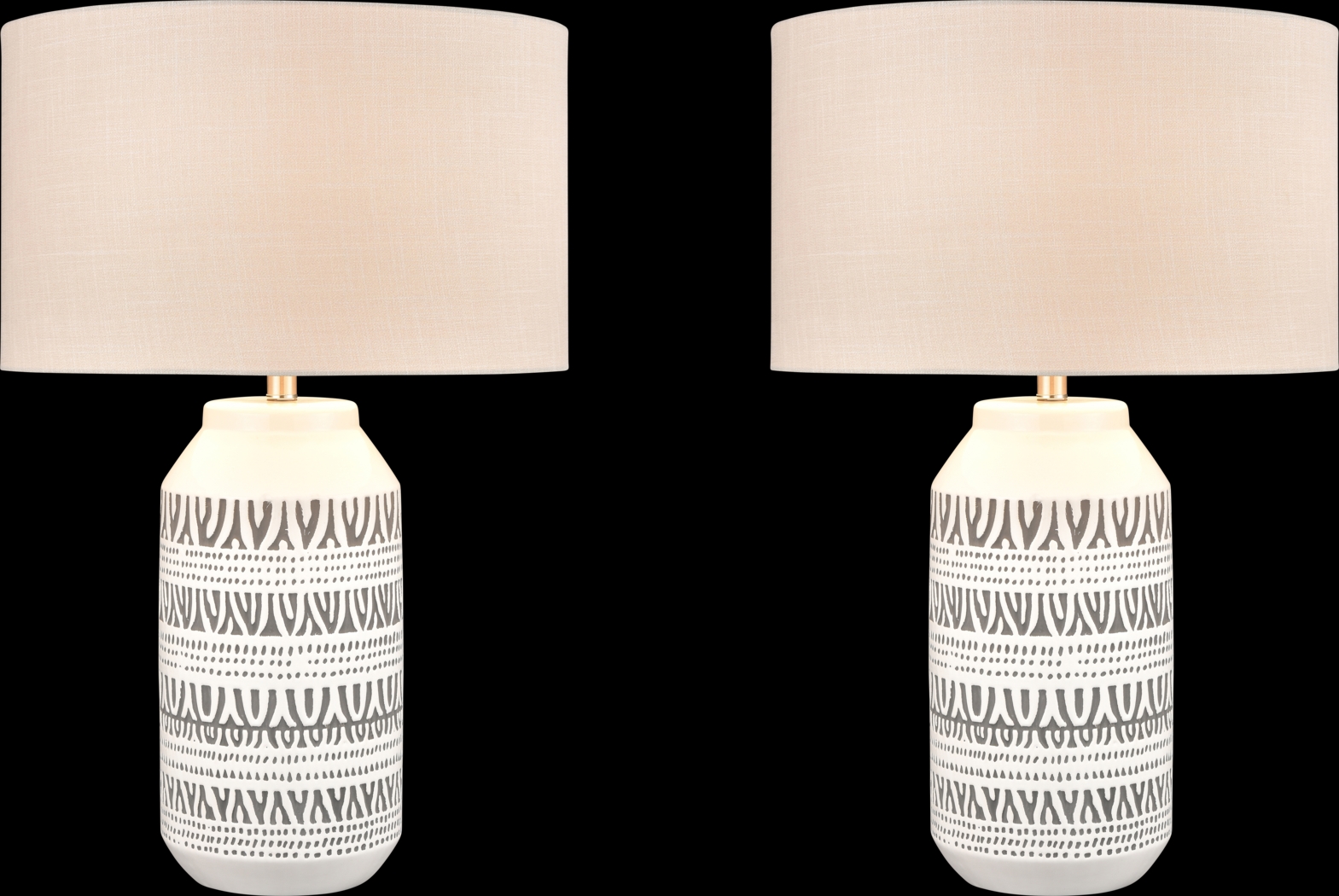 Jedediah Club White Lamp, Set of 2 - Thumbnail - Image 1
