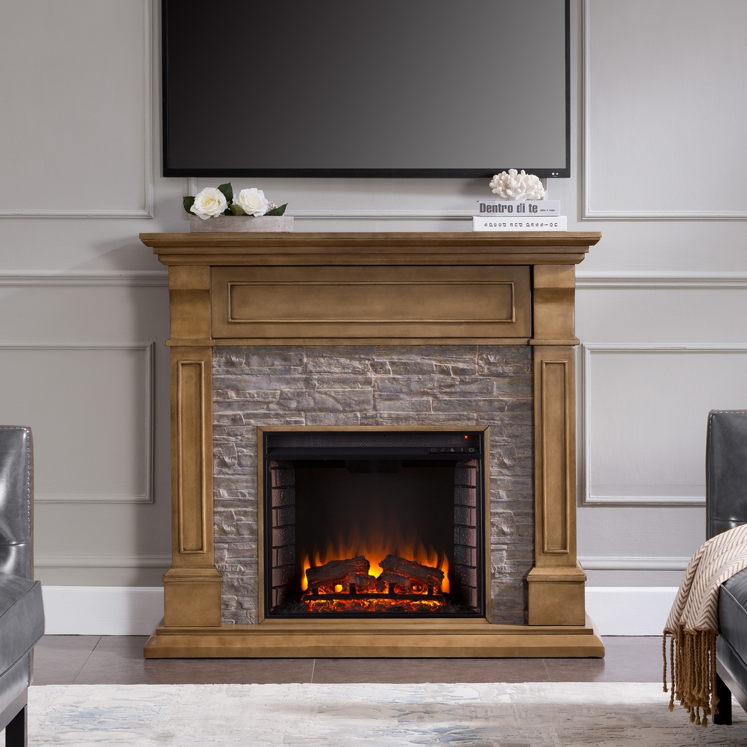 Jedwood Gray 48 in. Console with Electric Fireplace - Thumbnail - Image 2