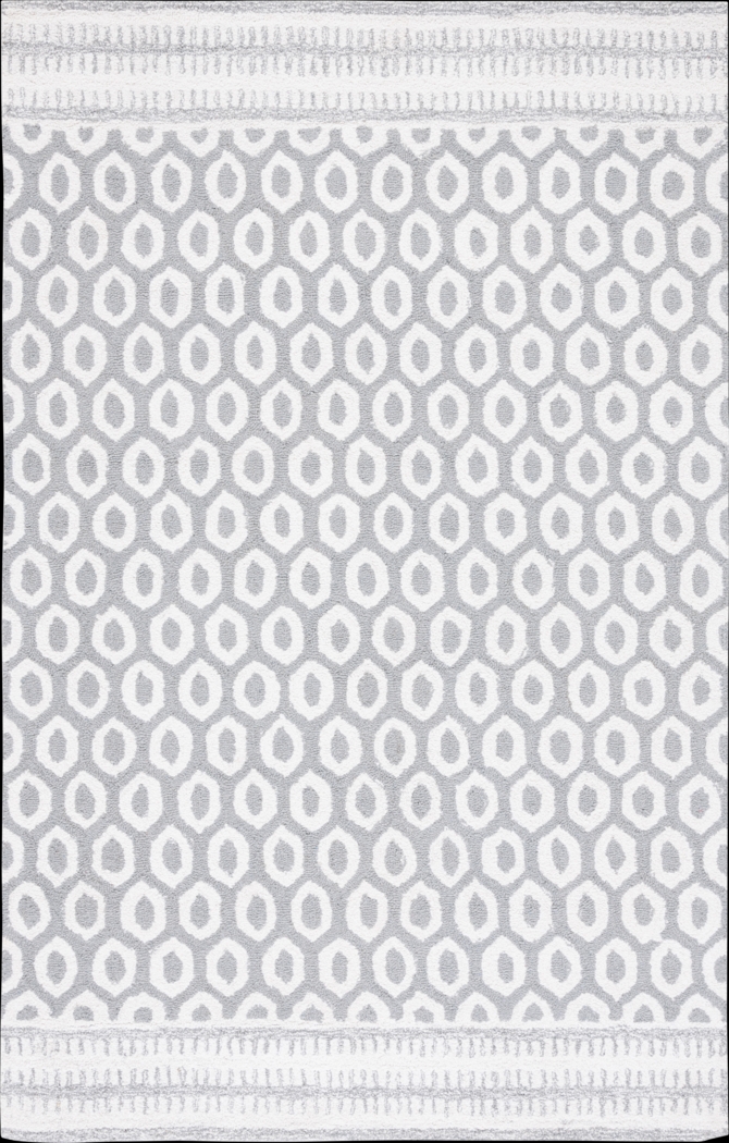Jeknimu Ivory/Gray 5' x 8' Rug - Thumbnail - Image 1
