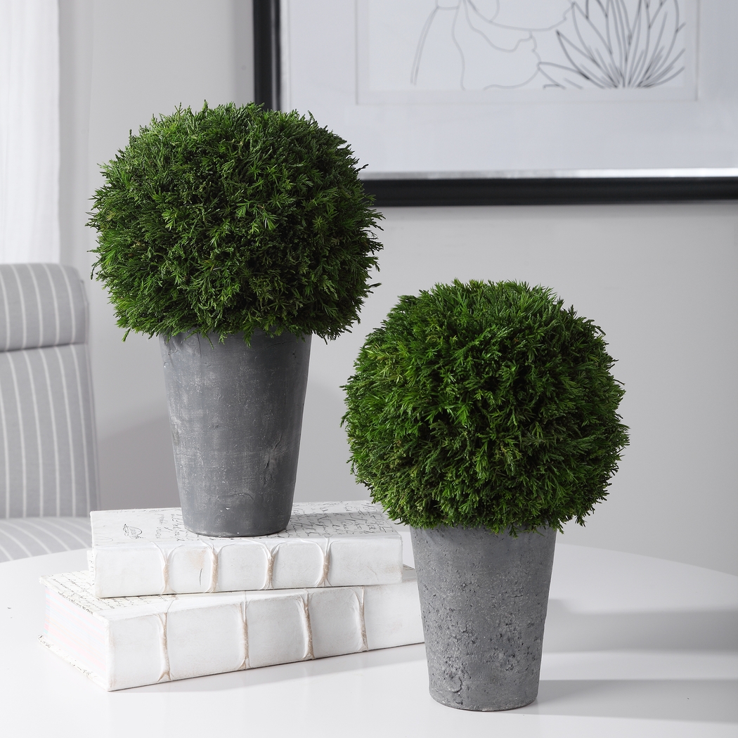 Jelinna Gray Decorative Plant, Set of 2 - Thumbnail - Image 2