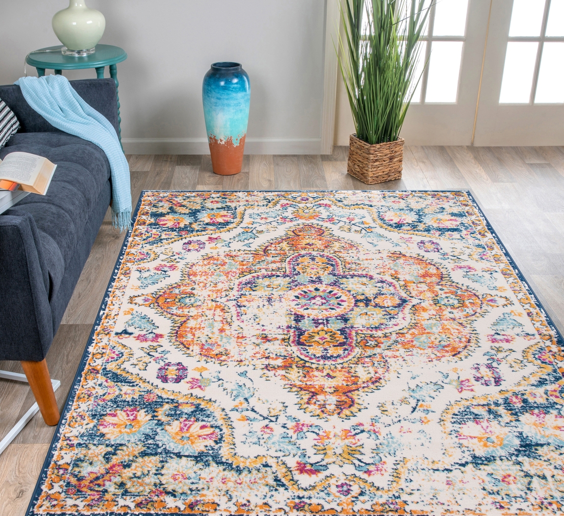 Jeman Blue 8' x 10' Rug - Thumbnail - Image 4