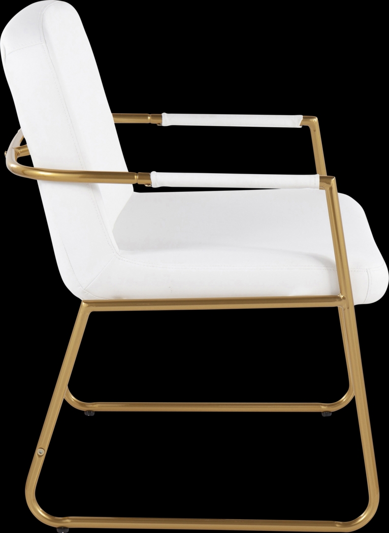 Jemelya White Accent Chair - Thumbnail - Image 2