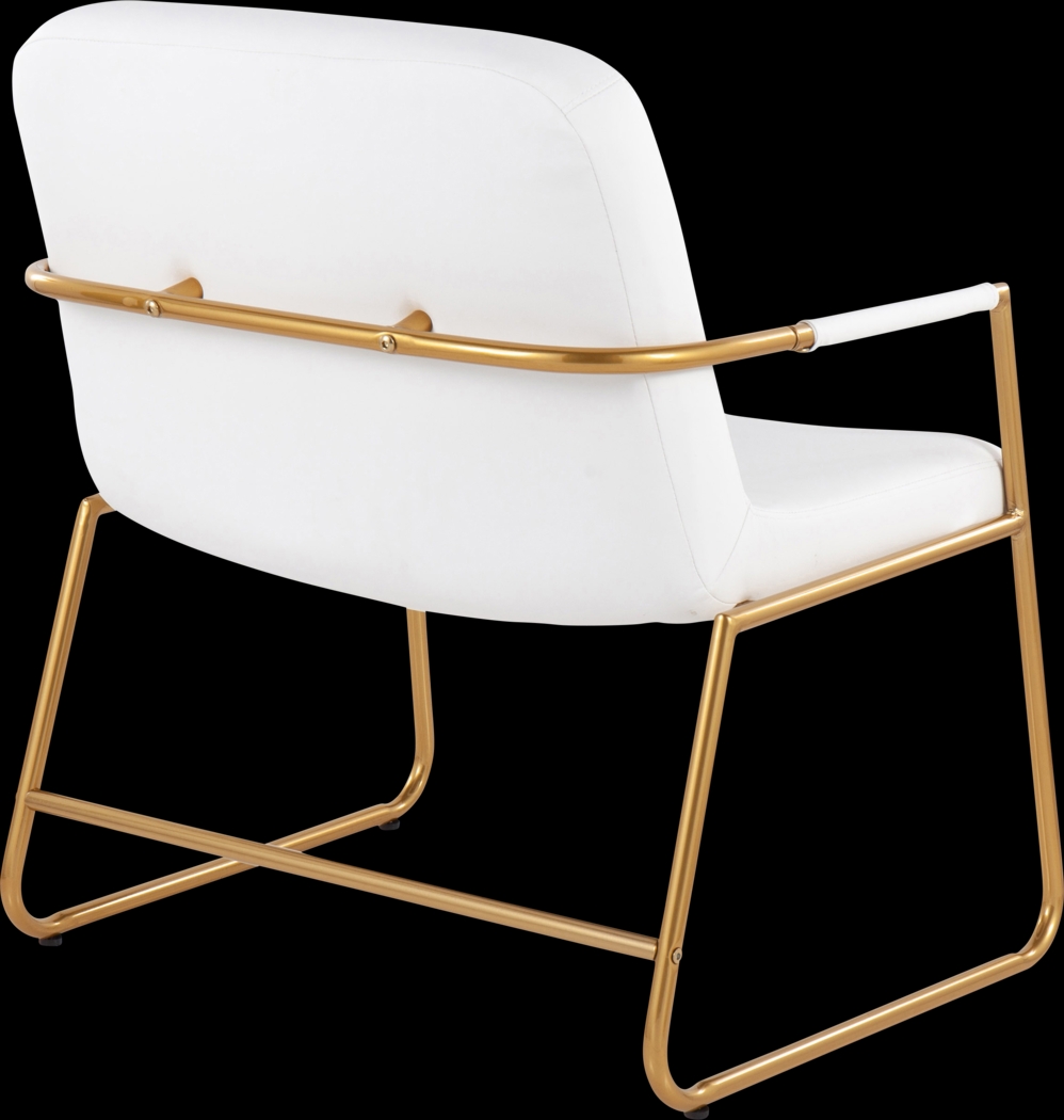 Jemelya White Accent Chair - Thumbnail - Image 3