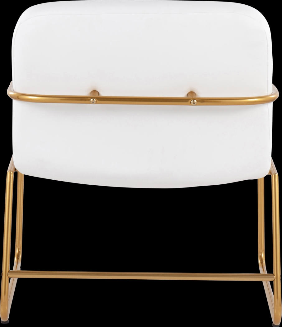 Jemelya White Accent Chair - Thumbnail - Image 4
