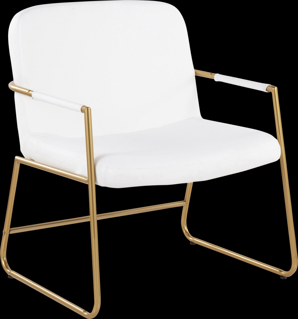Jemelya White Accent Chair - Thumbnail - Image 1