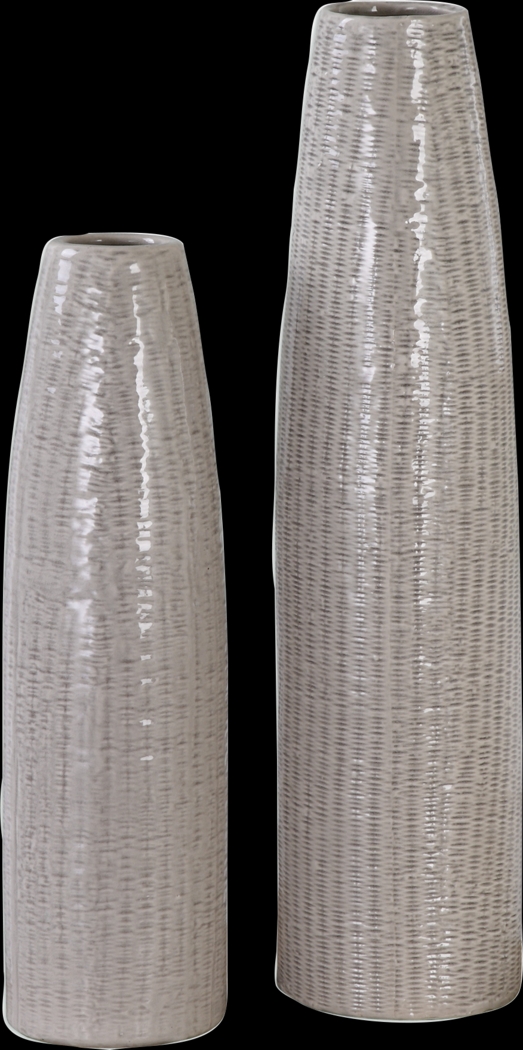 Jemison Brown Vase, Set of 2 - Thumbnail - Image 1