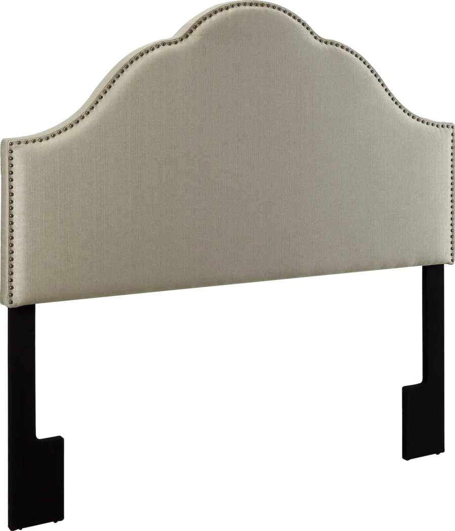 Jemma Oatmeal Queen Upholstered Headboard - Thumbnail - Image 2