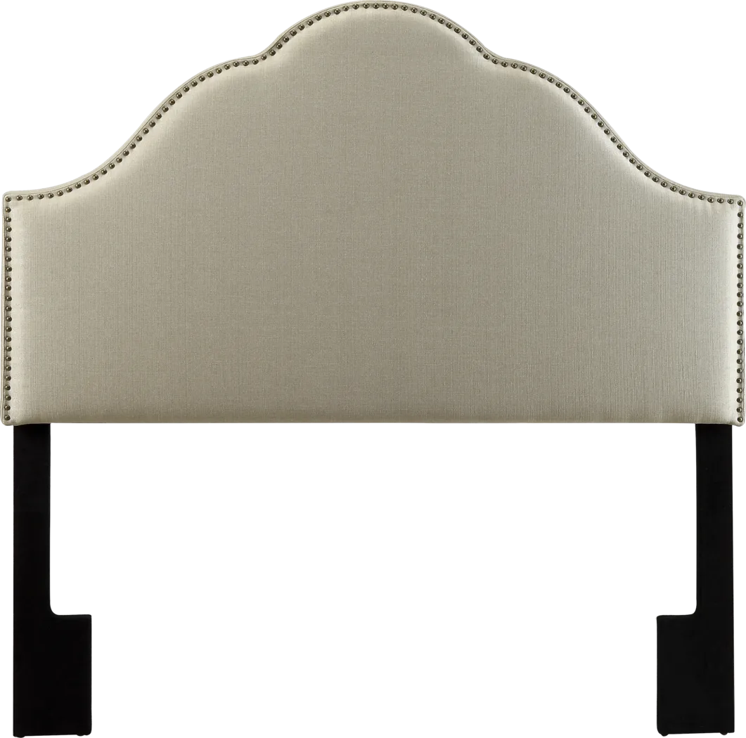 Jemma Oatmeal Queen Upholstered Headboard - Thumbnail - Image 1