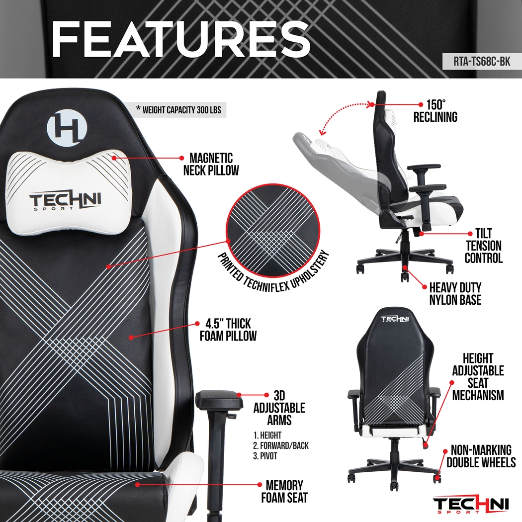Jemwi Black Gaming Chair - Thumbnail - Image 5