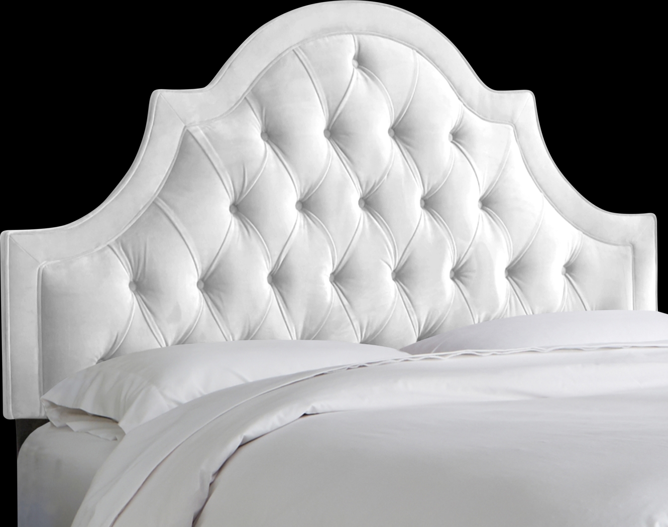 Jenessa White King Upholstered Headboard - Thumbnail - Image 1
