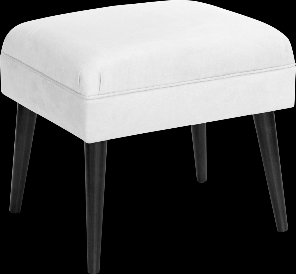 Jenessa White Ottoman - Thumbnail - Image 1