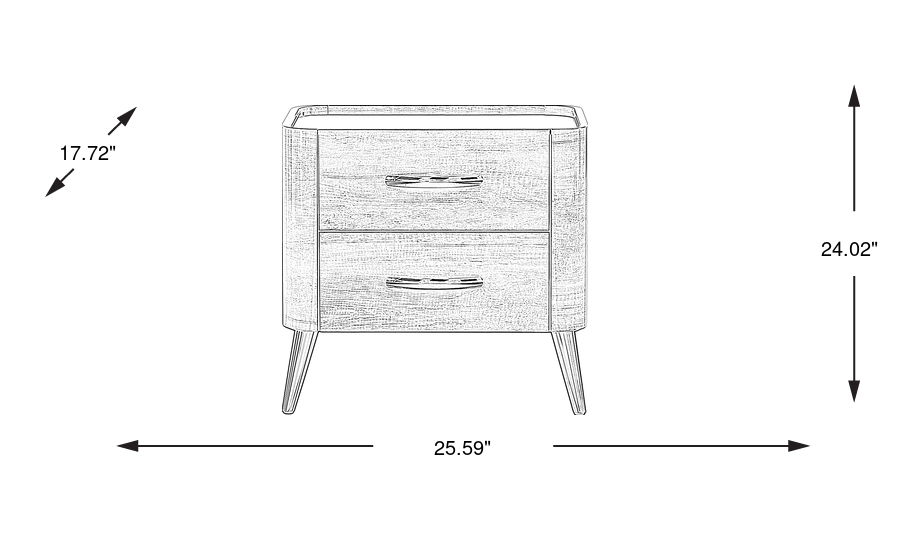 Dimension Image. Please refer to the Dimension Tab on this page for dimension details.