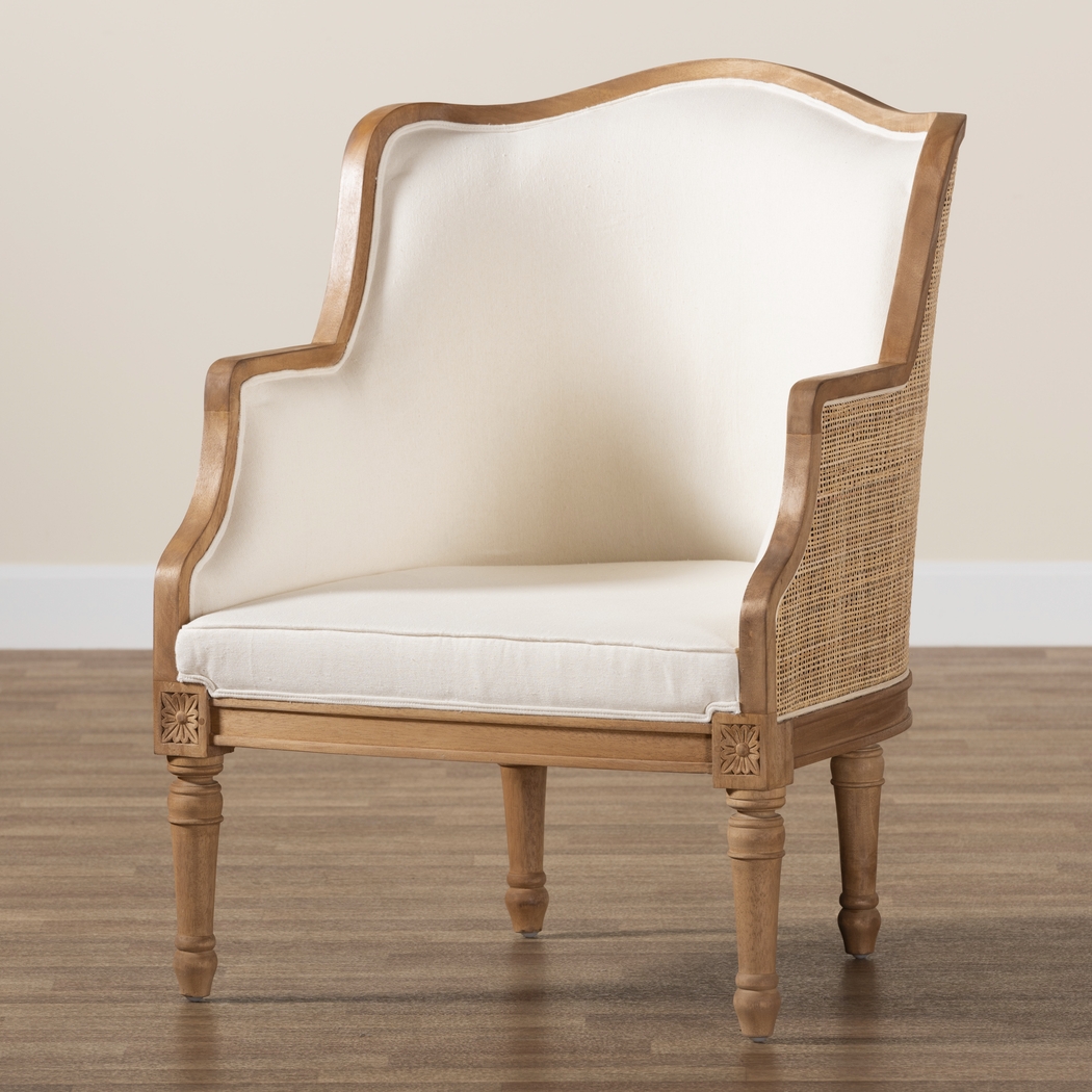 Jenness Oak Accent Chair - Thumbnail - Image 3