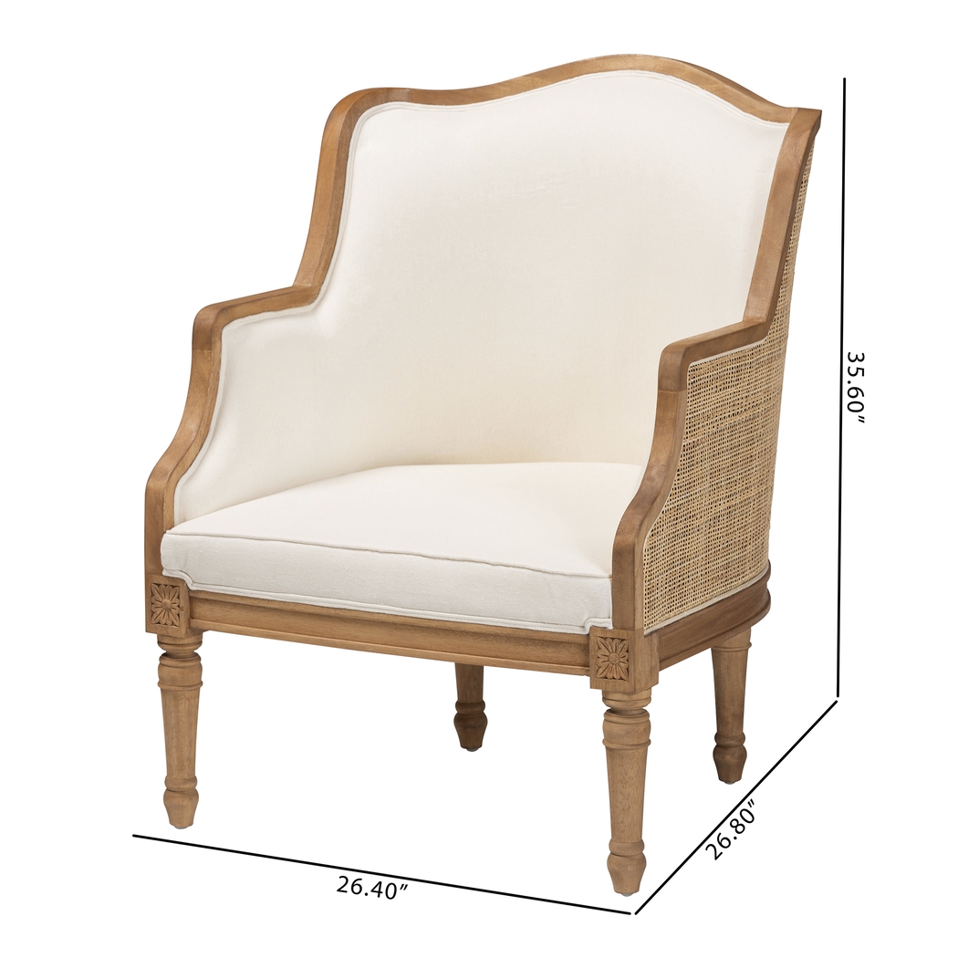 Jenness Oak Accent Chair - Thumbnail - Image 10