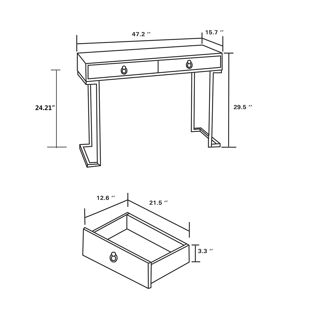 Jenniches White Sofa Table - Thumbnail - Image 11