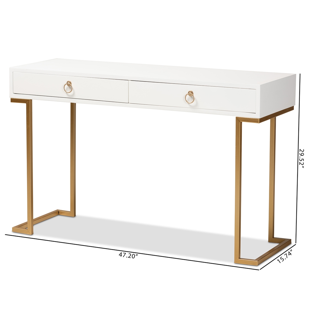 Jenniches White Sofa Table - Thumbnail - Image 10