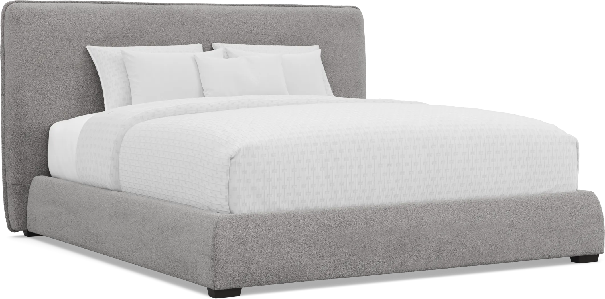 Jennings Gray 3 Pc King Upholstered Bed - Thumbnail - Image 1