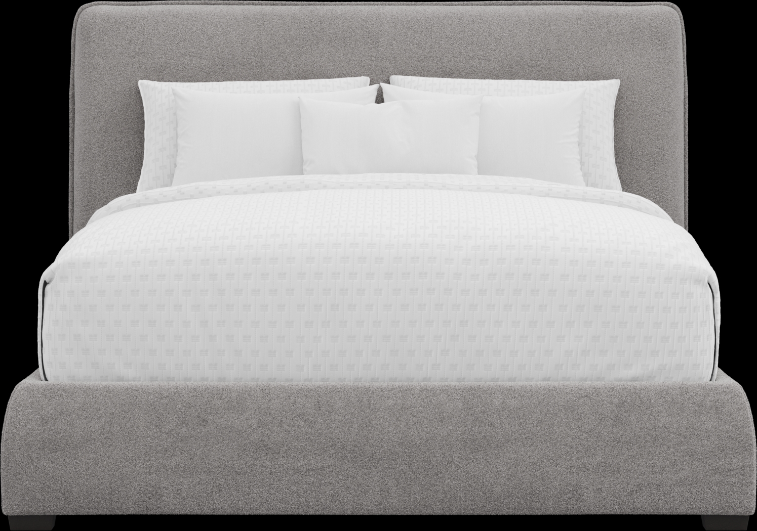 Jennings Gray 3 Pc Queen Upholstered Bed - Thumbnail - Image 2