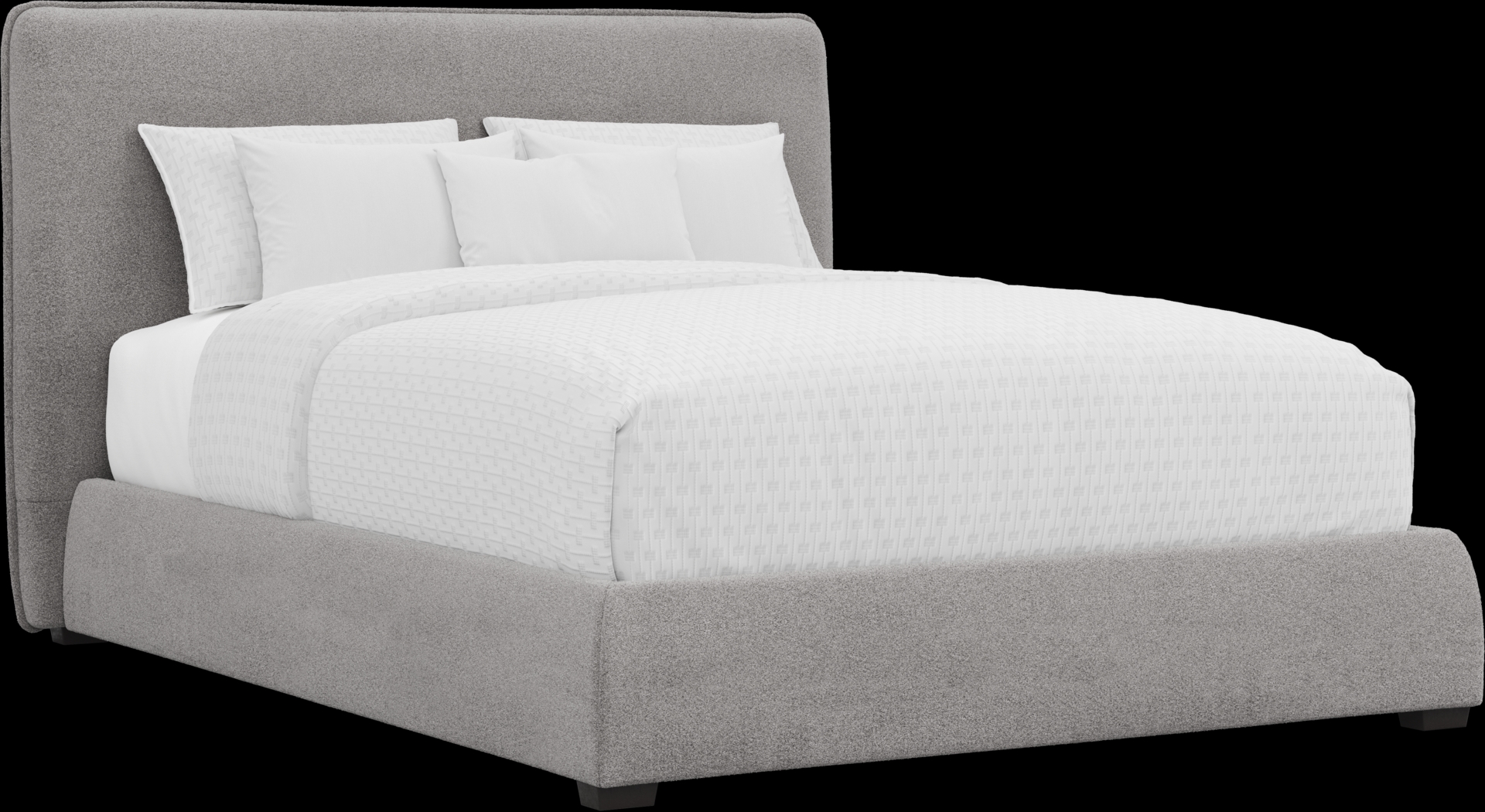 Jennings Gray 3 Pc Queen Upholstered Bed - Thumbnail - Image 1