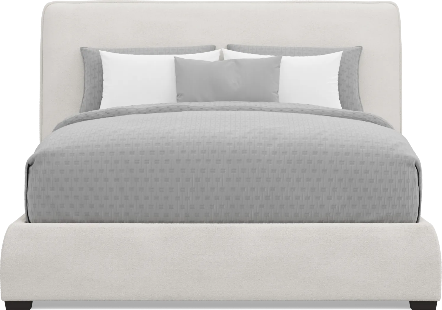 Jennings White 3 Pc Queen Upholstered Bed - Thumbnail - Image 2