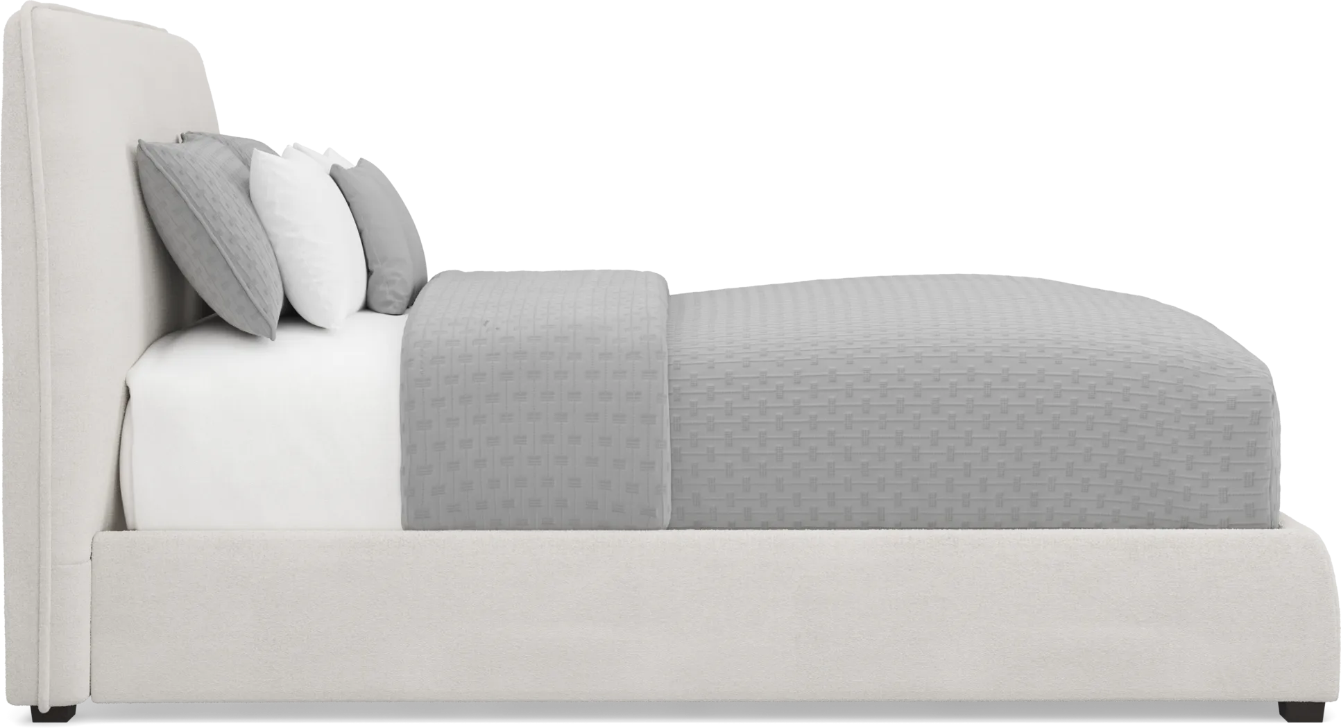 Jennings White 3 Pc Queen Upholstered Bed - Thumbnail - Image 3