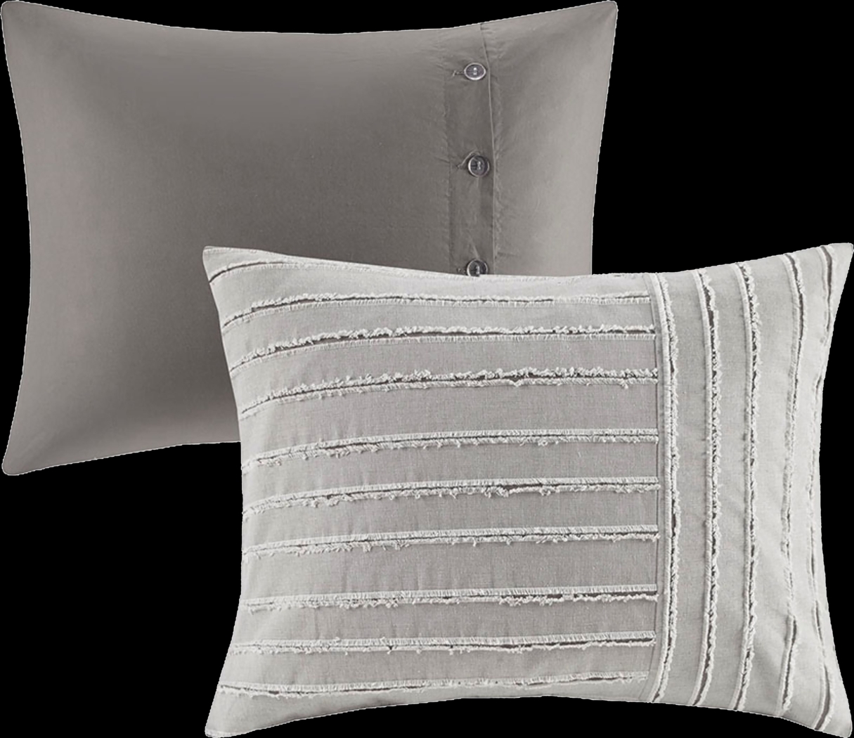 Jennix Gray Queen Comforter Set - Thumbnail - Image 6