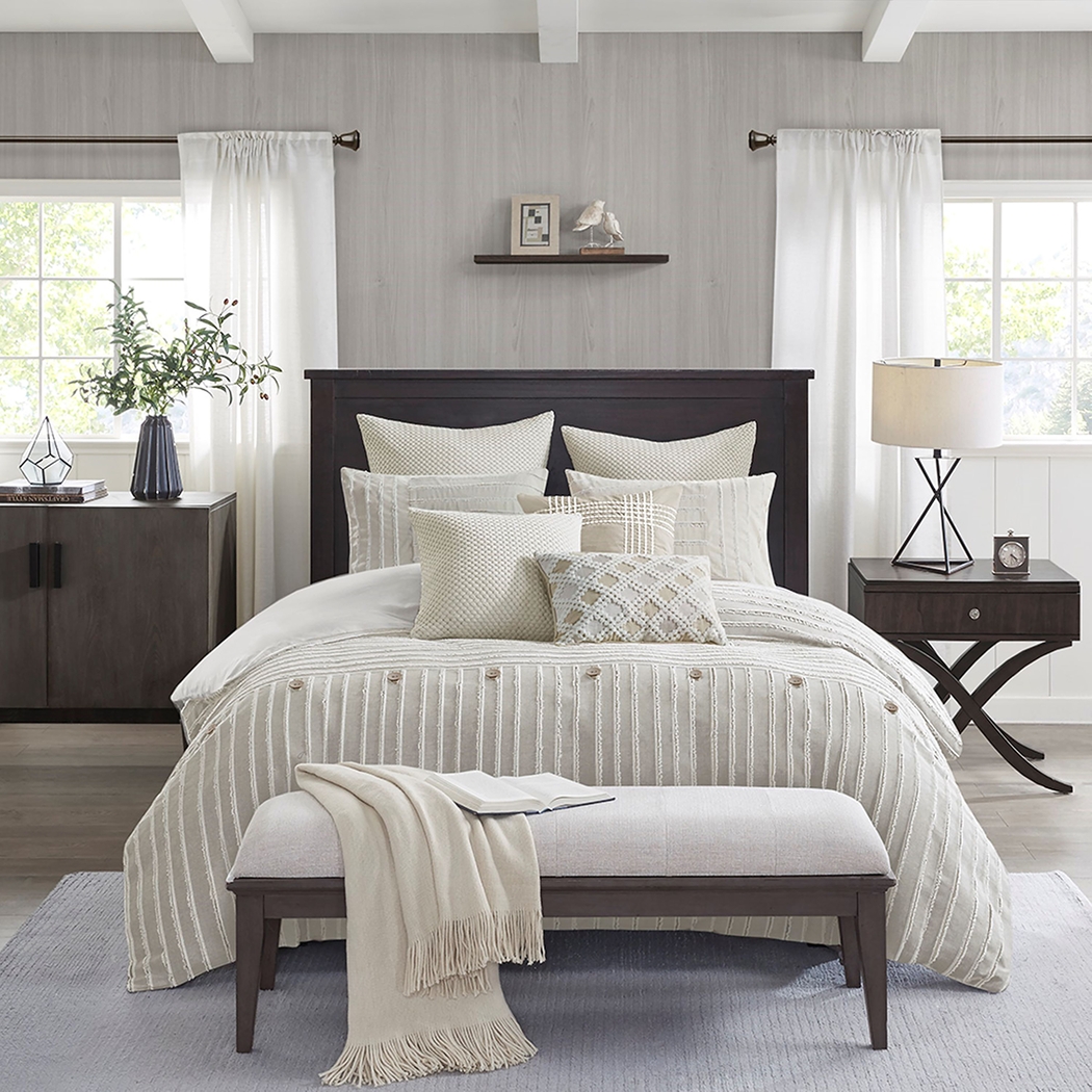 Jennix Ivory King Comforter Set - Thumbnail - Image 2