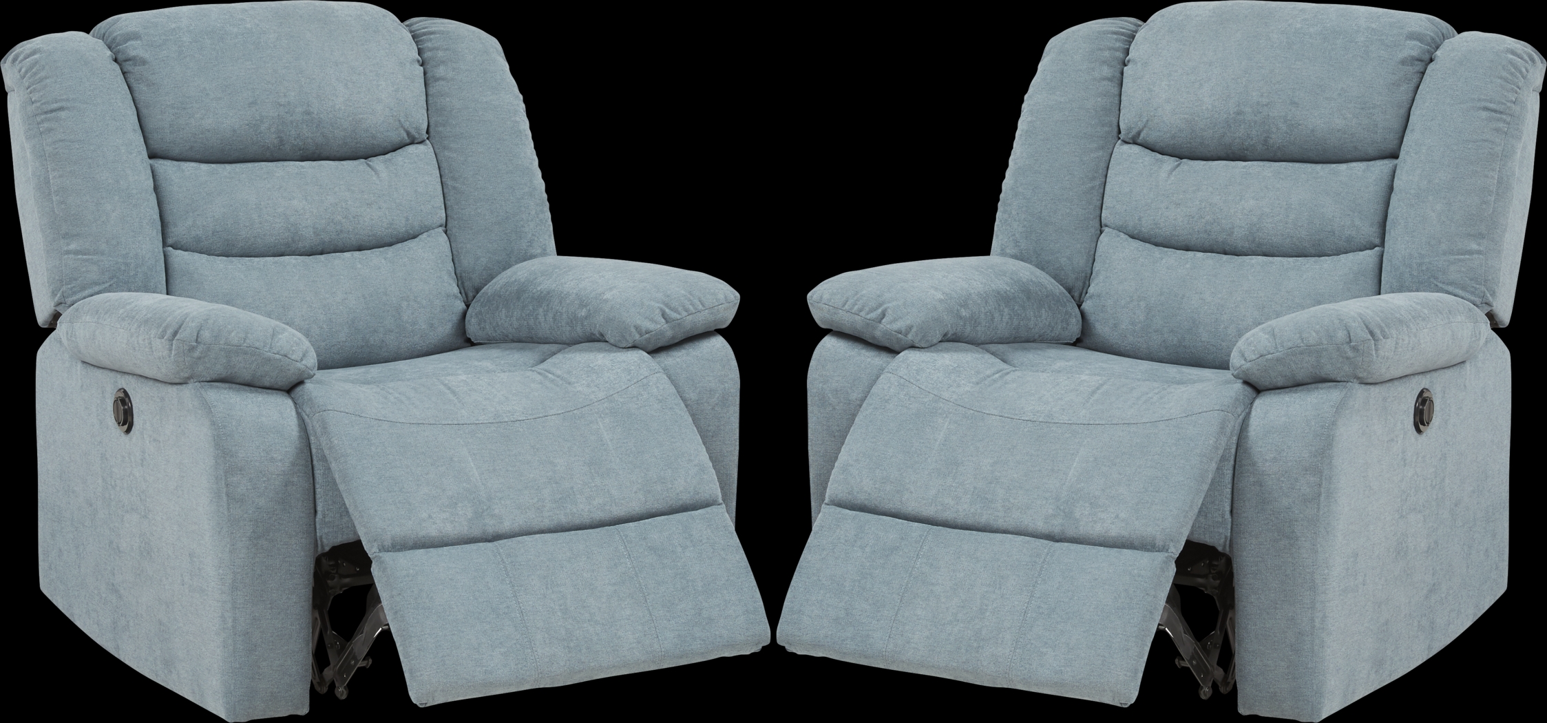 Jensen Beach Blue Power Recliners Set of 2 - Thumbnail - Image 1