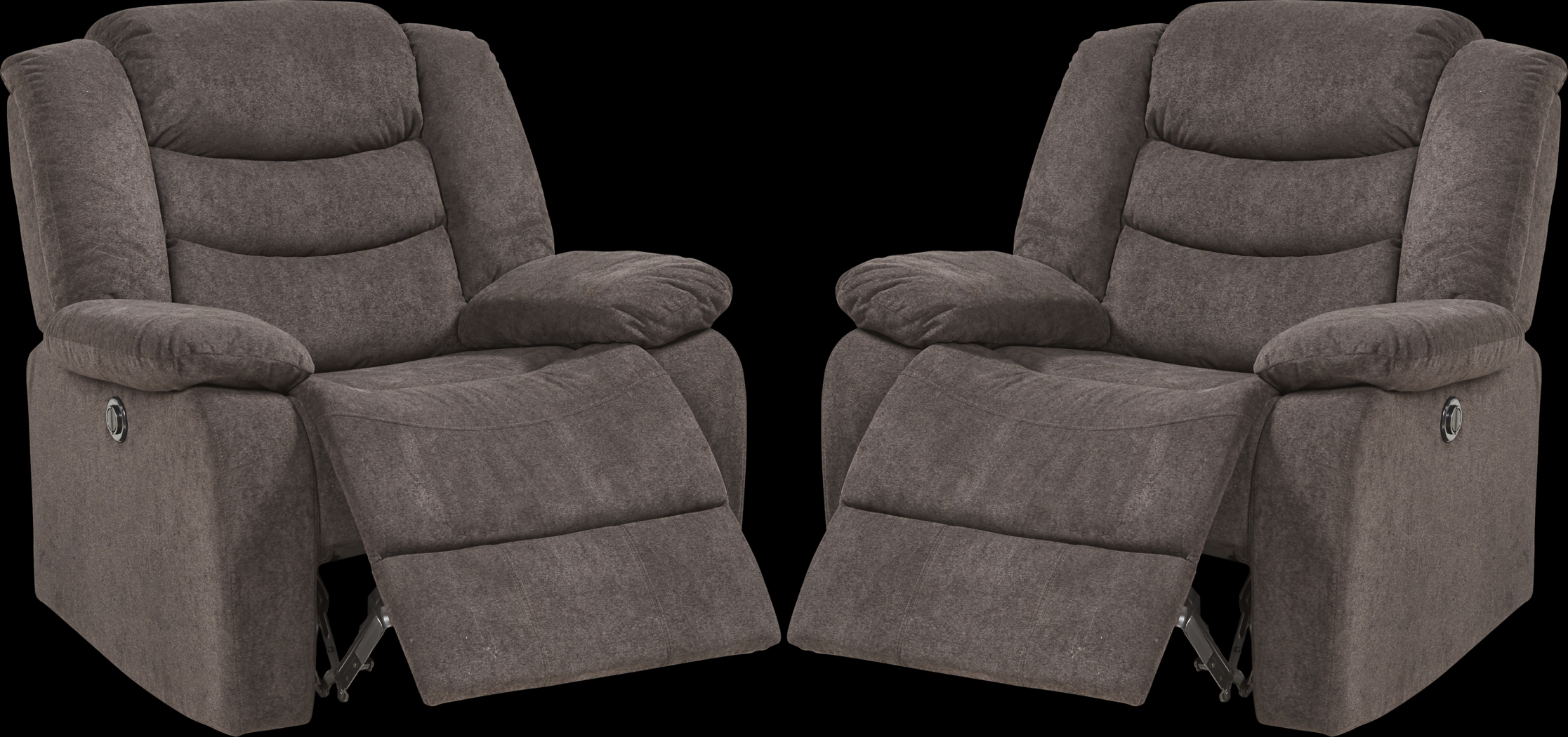 Jensen Beach Chocolate Power Recliners Set of 2 - Thumbnail - Image 1