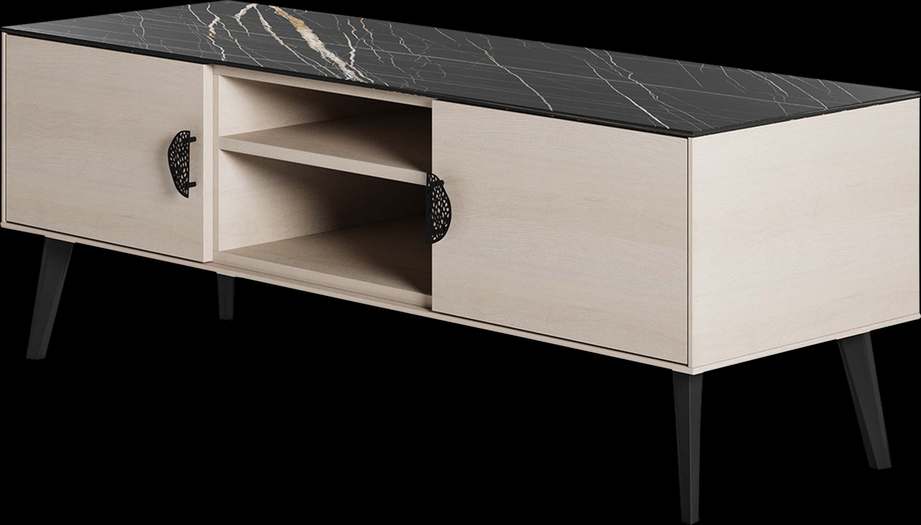 Jenville White and Black 55.5 in. Console - Thumbnail - Image 12