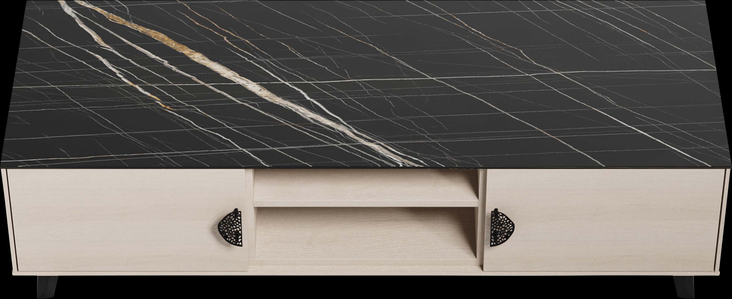 Jenville White and Black 55.5 in. Console - Thumbnail - Image 3