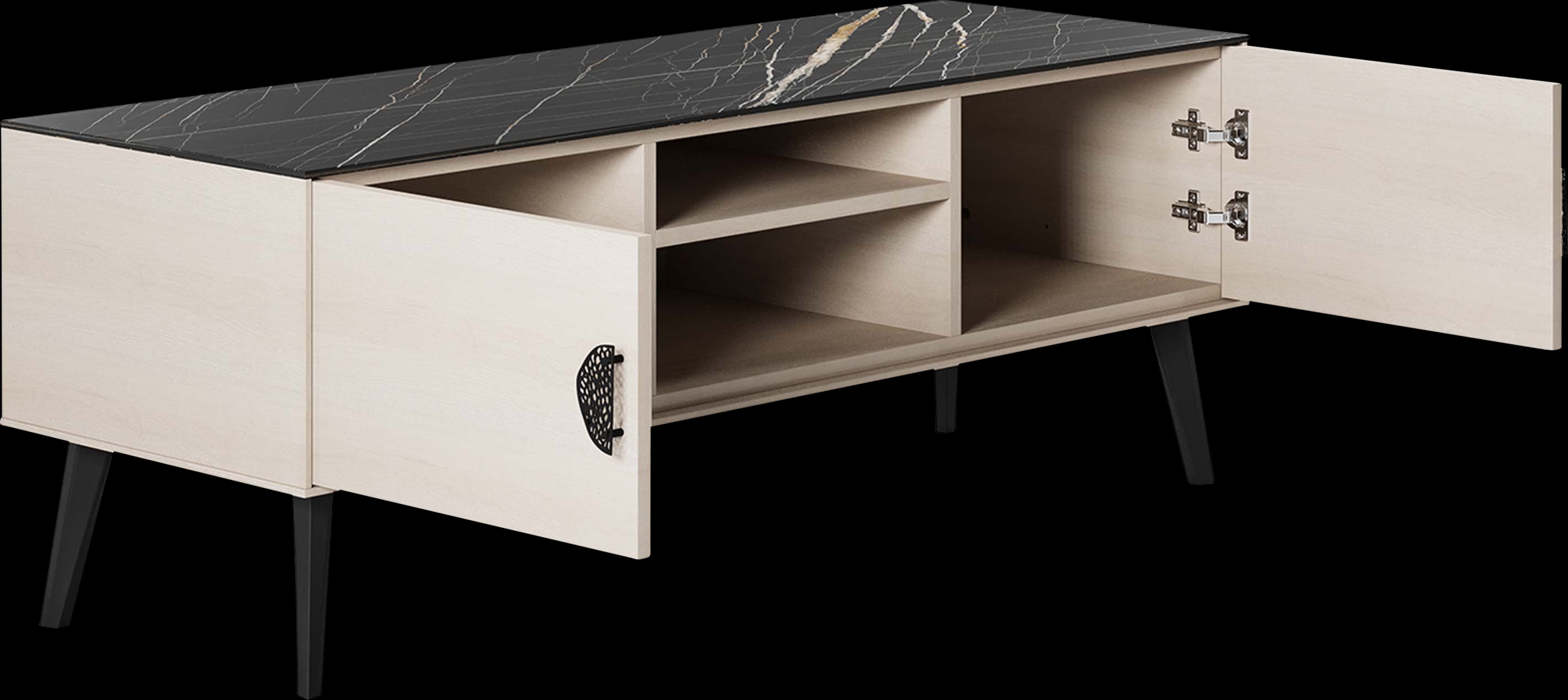 Jenville White and Black 55.5 in. Console - Thumbnail - Image 6