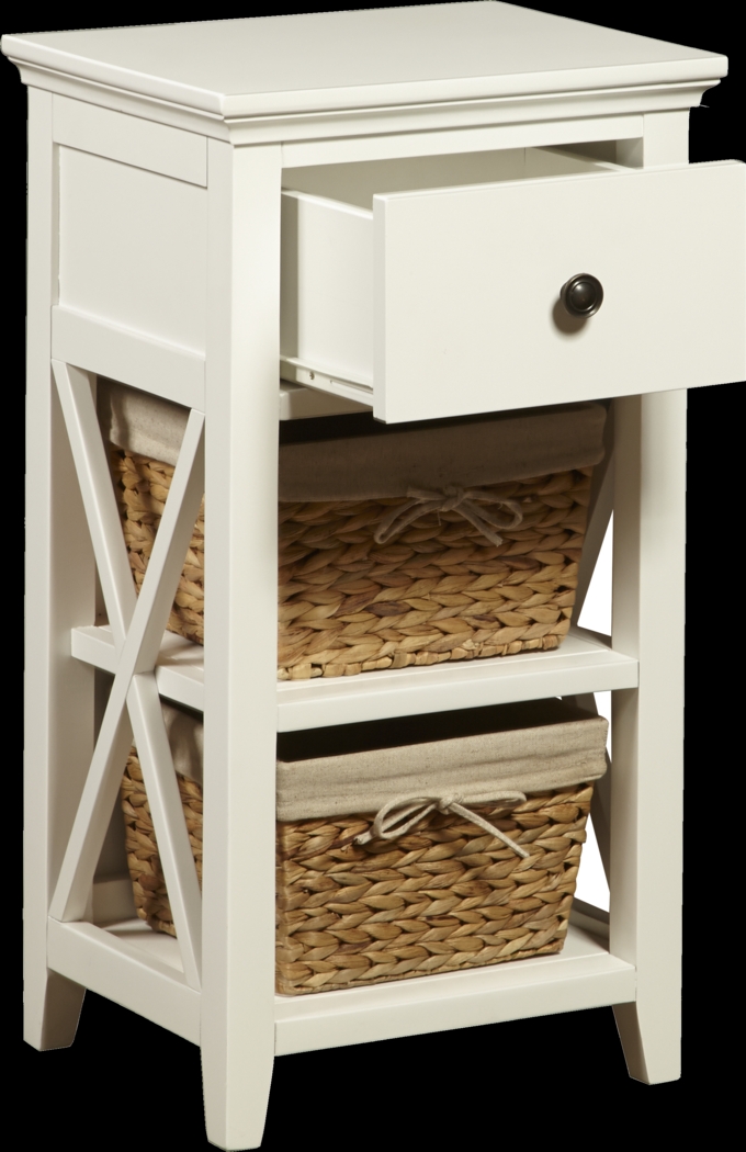 Jenya White 2 Basket Stand - Thumbnail - Image 2
