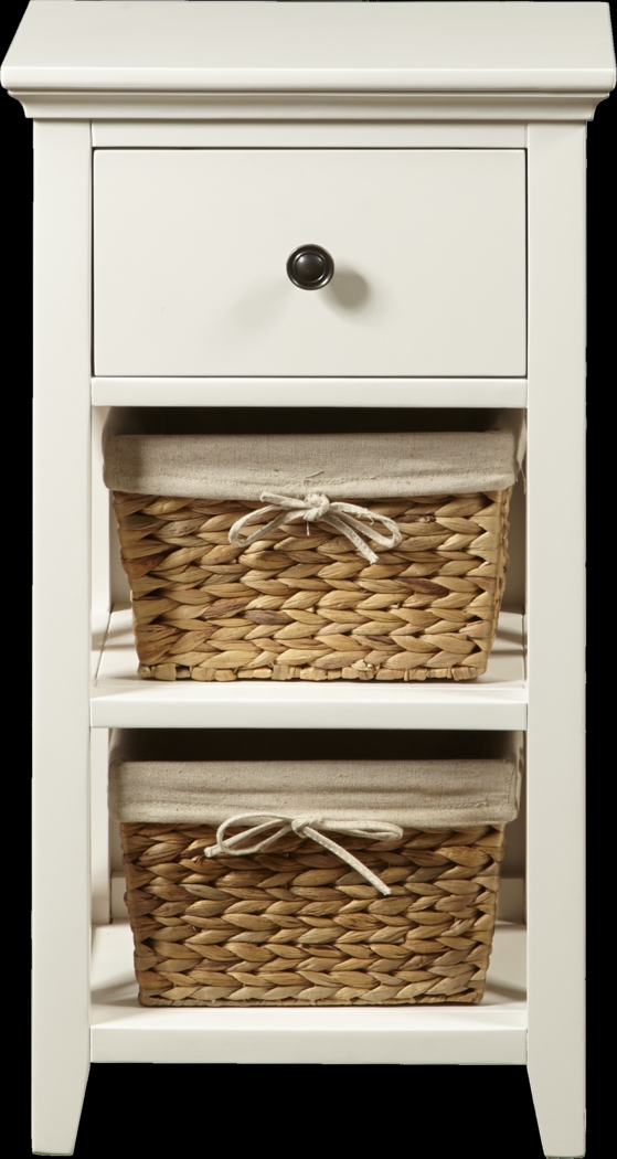 Jenya White 2 Basket Stand - Thumbnail - Image 1