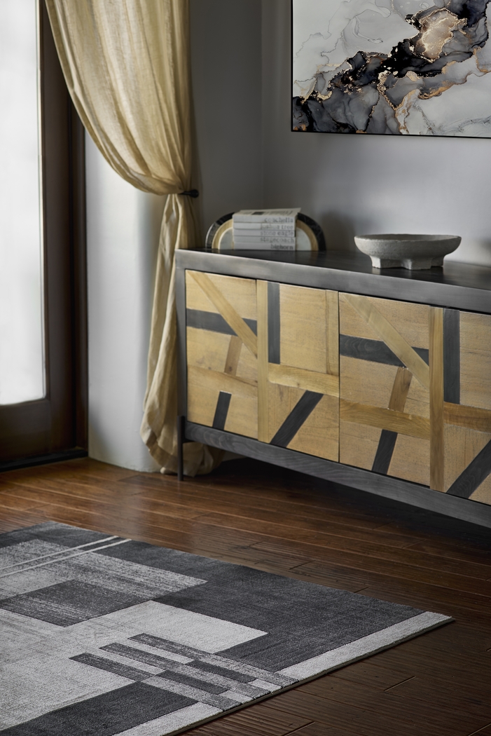 Jenzen Black 7'9 x 9'10 Rug - Thumbnail - Image 3