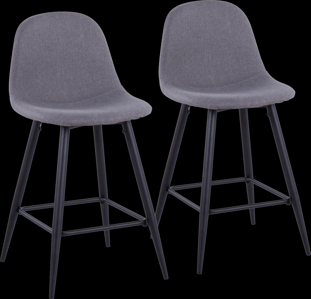 Jerdone Charcoal Counter Height Stool, Set of 2 - Thumbnail - Image 1