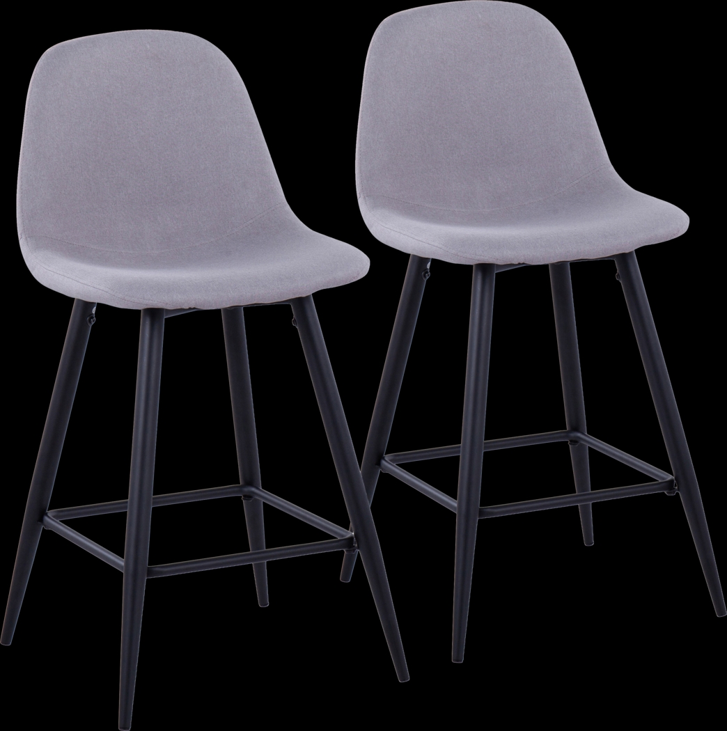 Jerdone Light Gray Counter Height Stool, Set of 2 - Thumbnail - Image 1