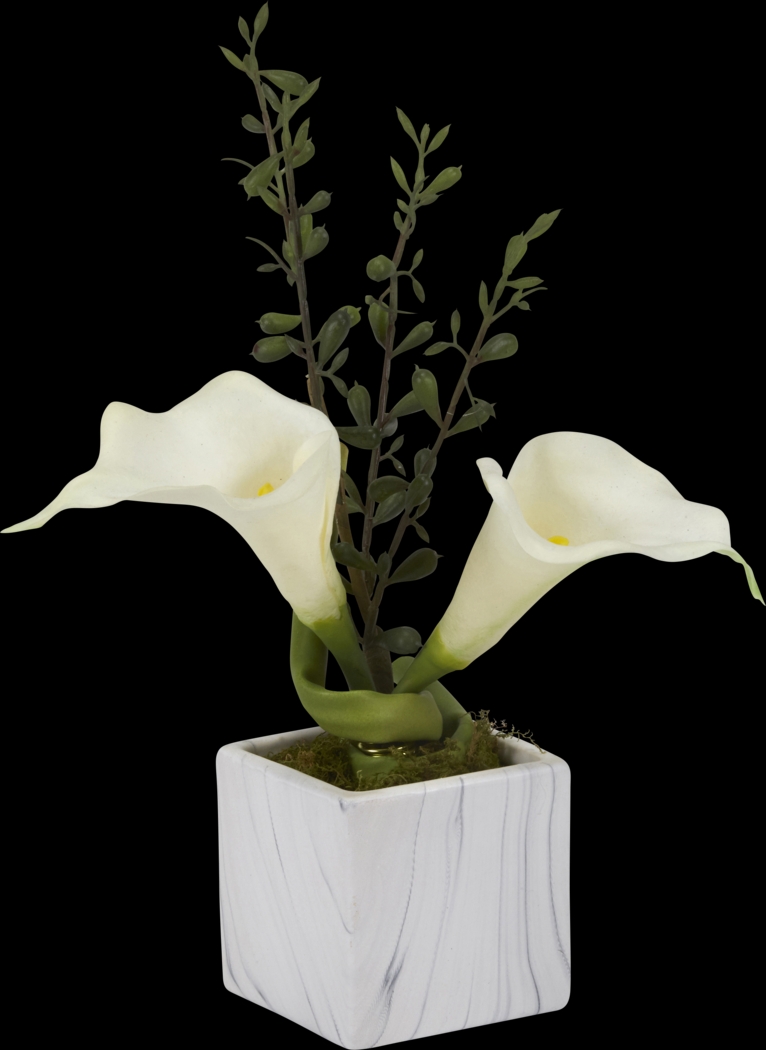 Jerod White Lily Silk Flower Arrangement - Thumbnail - Image 1