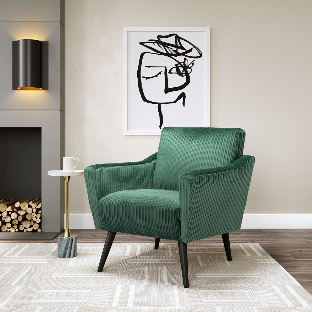 Jerstad Green Accent Chair - Thumbnail - Image 2