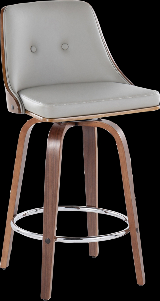 Jessaminnes I Gray Swivel Counter Height Stool, Set of 2 - Thumbnail - Image 4