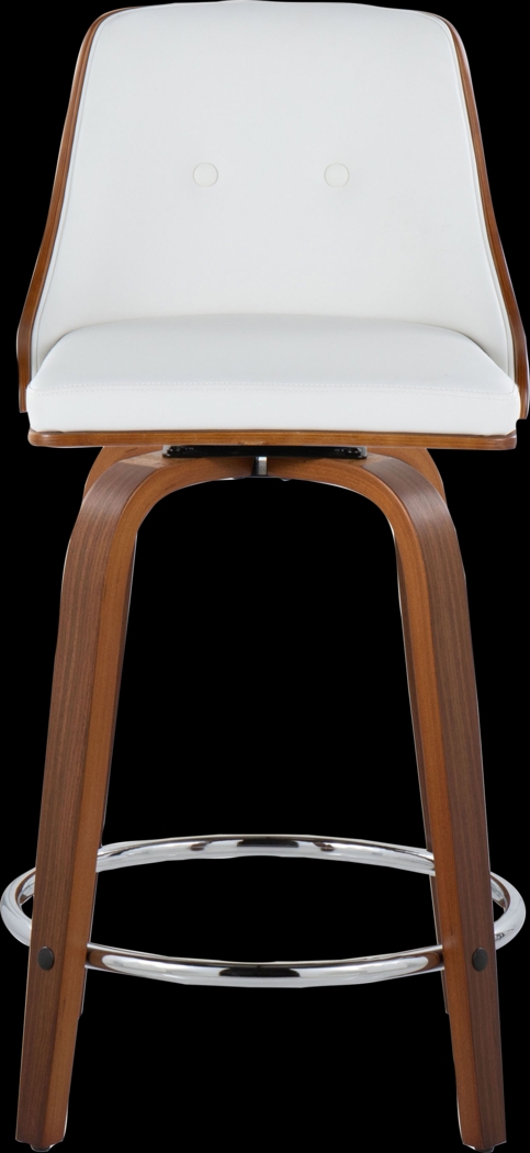 Jessaminnes I White Swivel Counter Height Stool, Set of 2 - Thumbnail - Image 7