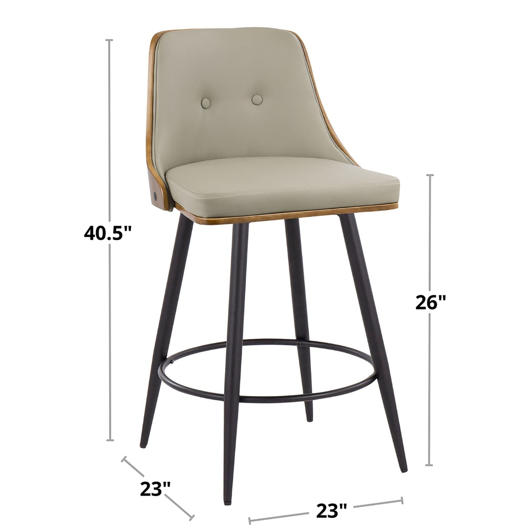 Jessaminnes II Gray Swivel Counter Height Stool, Set of 2 - Thumbnail - Image 8